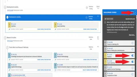 Select development studies step 4