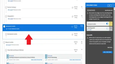 Select development studies step 3