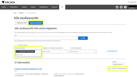 Sisu studerande sök språkstudier Hanken
